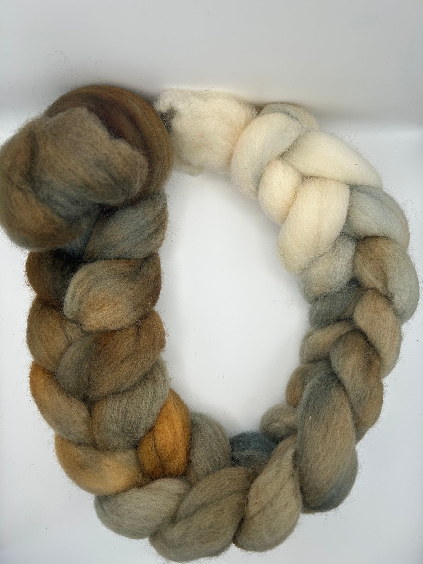 Hand Dyed Falkland Wool Roving for Spinning, Felting (50-100g) | Brindle