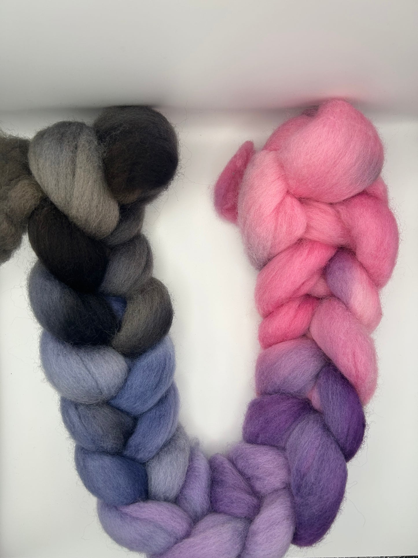 Hand Dyed Falkland Wool Roving for Spinning, Felting (50-100g) | Moonbow
