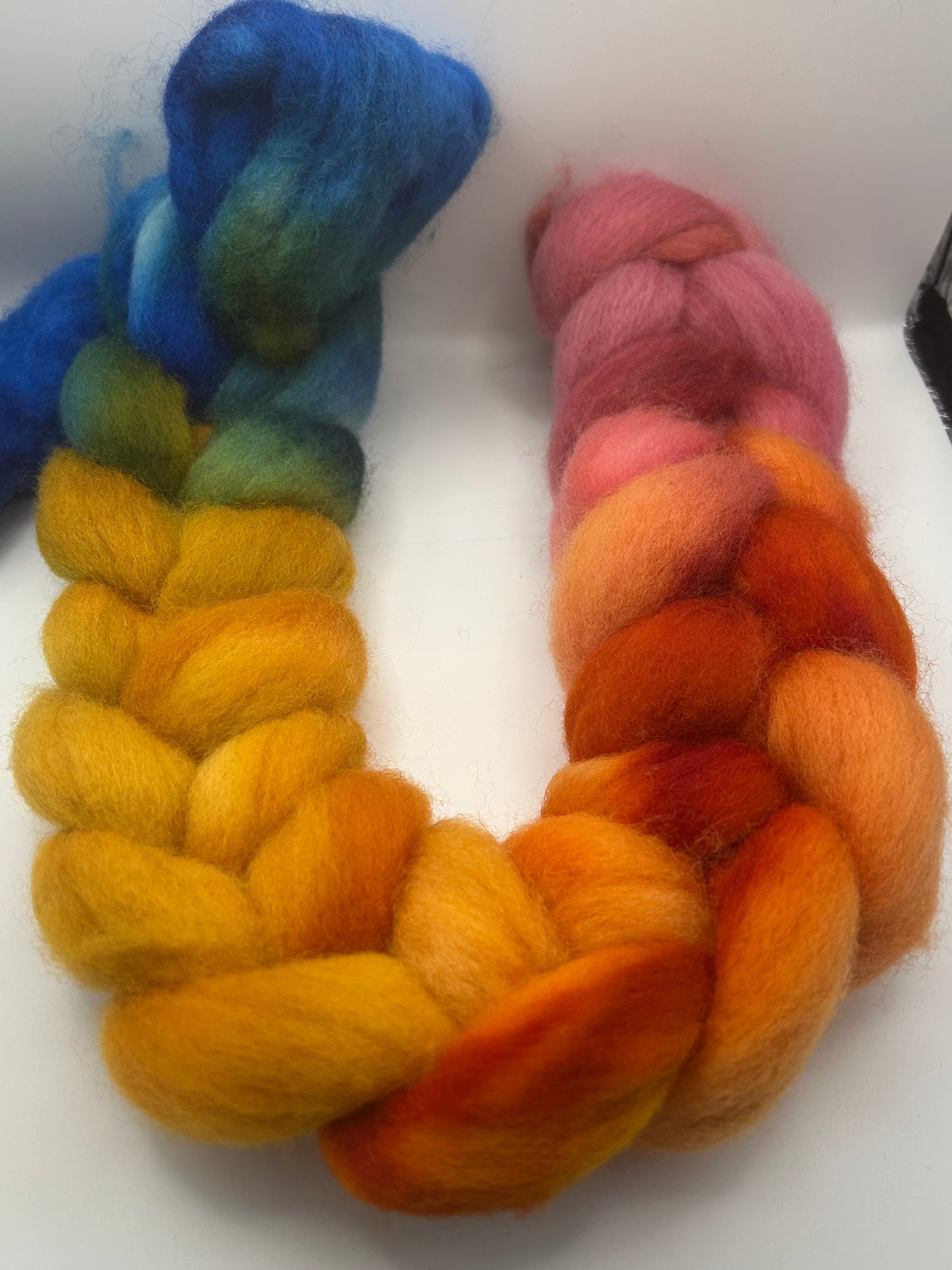 Hand Dyed Falkland Wool Roving for Spinning, Felting (50-100g) | Wallenpaupack