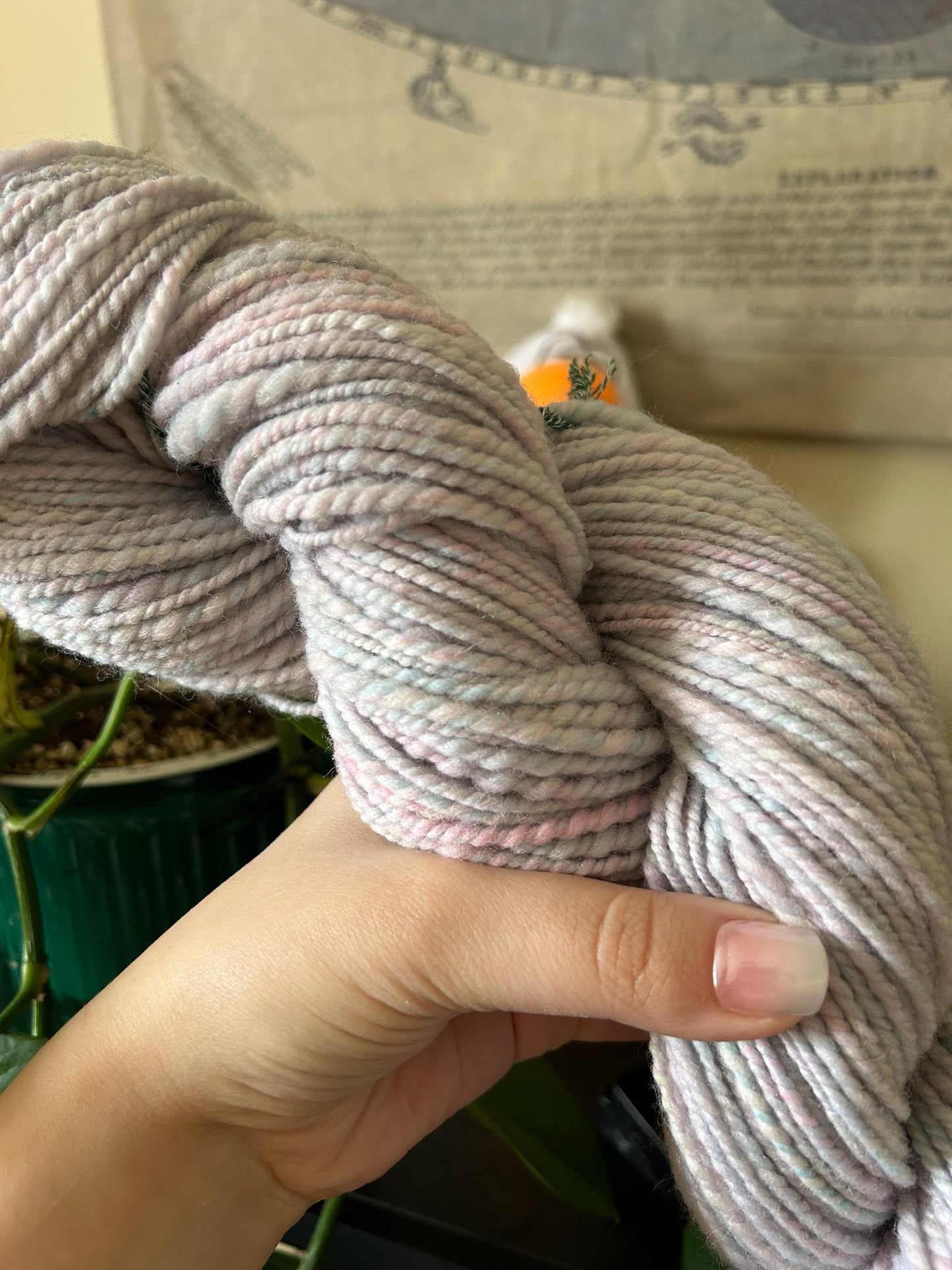 Candy Cloud Corriedale Wool Yarn | Pastel Colors, 170g Hank