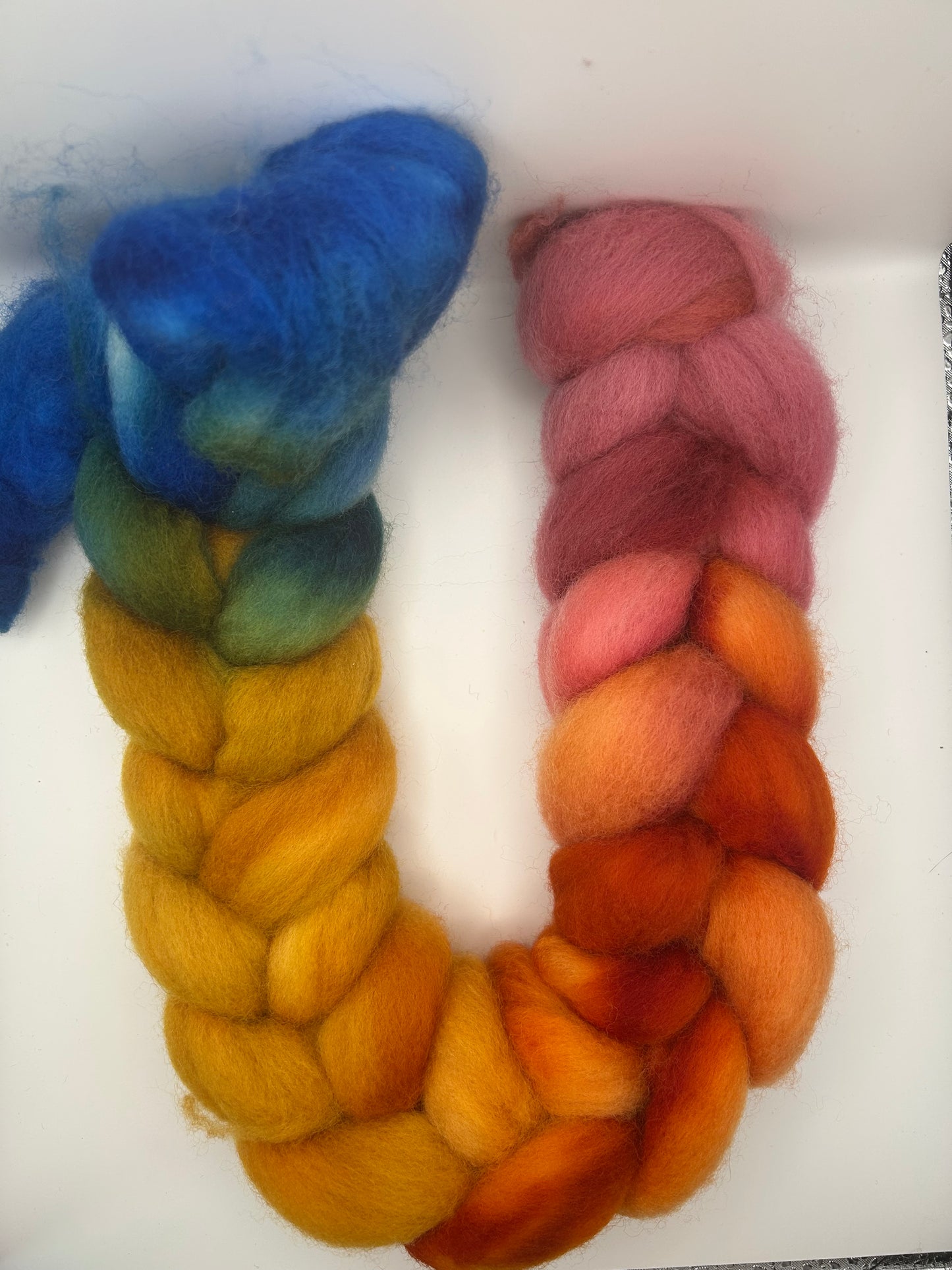 Hand Dyed Falkland Wool Roving for Spinning, Felting (50-100g) | Wallenpaupack
