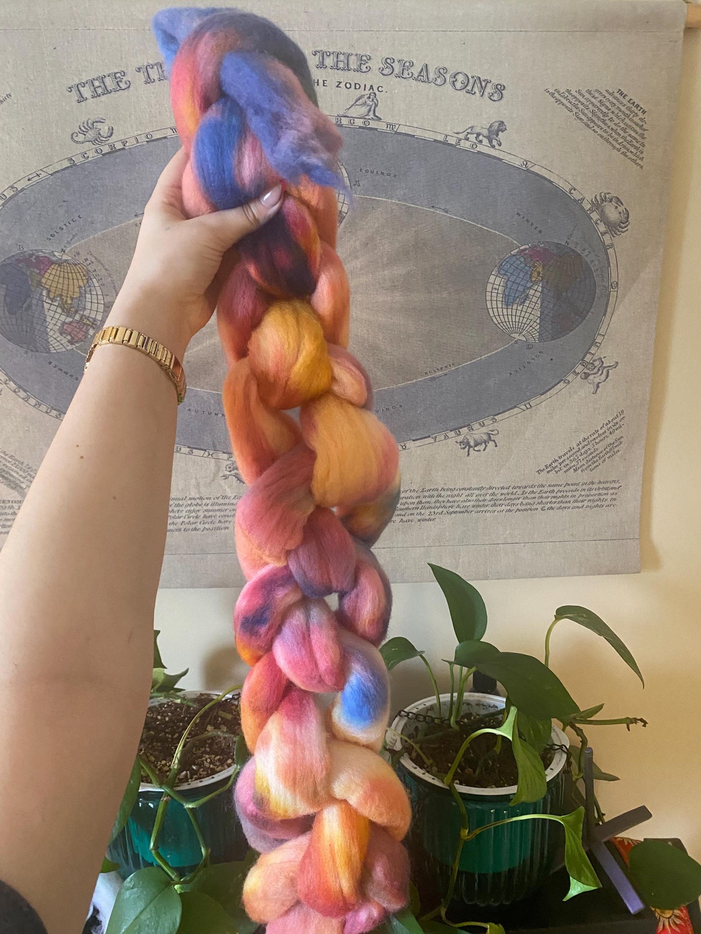 Hand Dyed Merino Wool Roving for Spinning, Felting (50-100g) | Ironsides