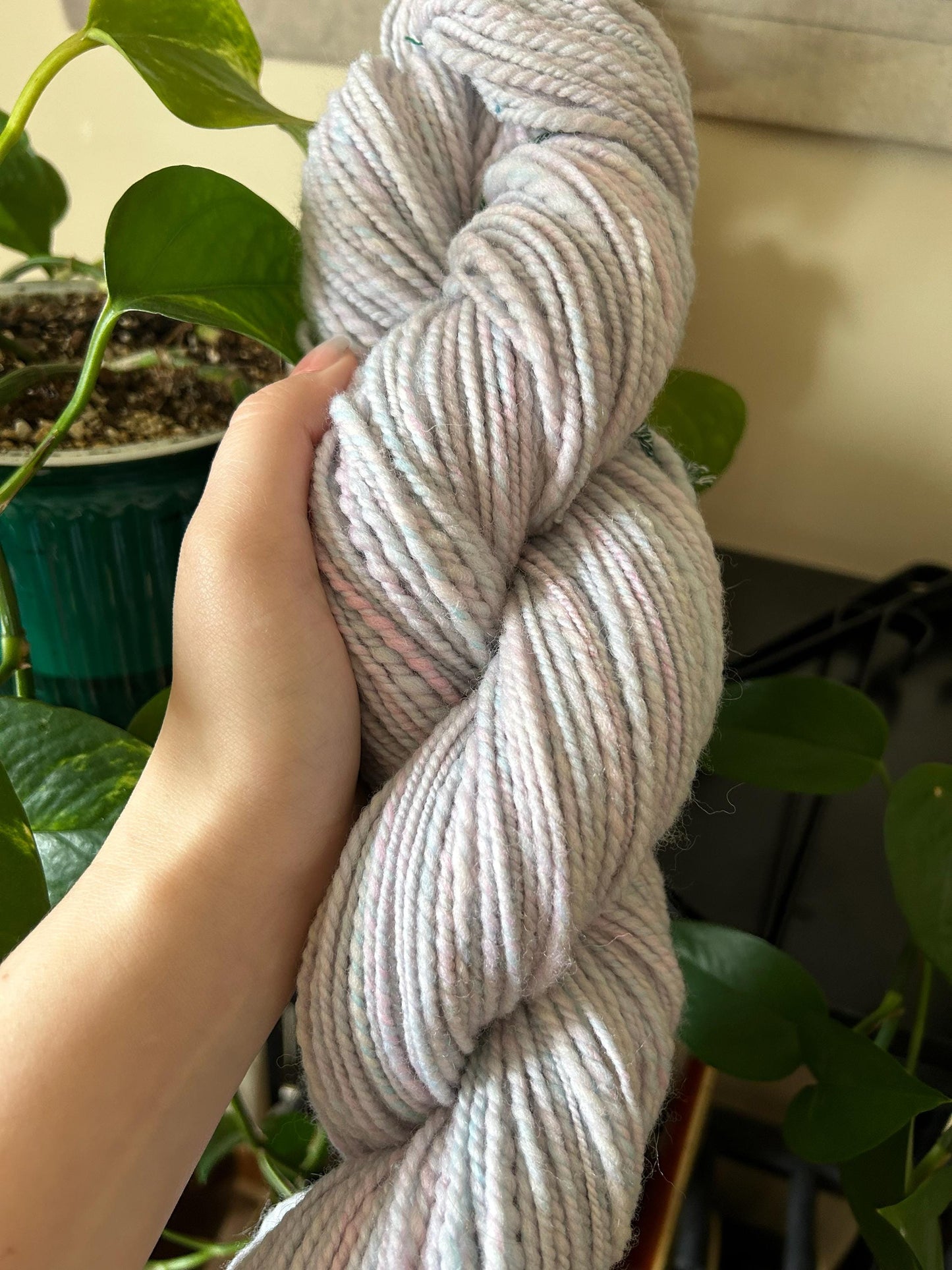 Candy Cloud Corriedale Wool Yarn | Pastel Colors, 170g Hank