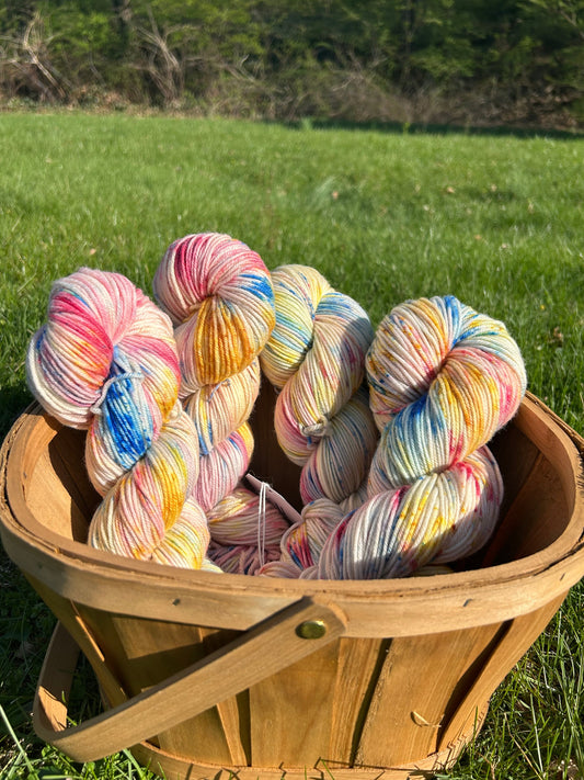 Ice Cream Cake | Hand Dyed Wool Yarn DK Weight