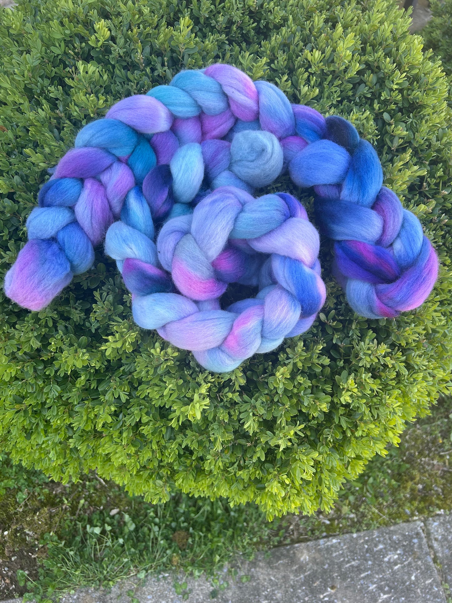 Hand Dyed Merino Wool Roving for Spinning, Felting (50-100g) | Cosmic Violet