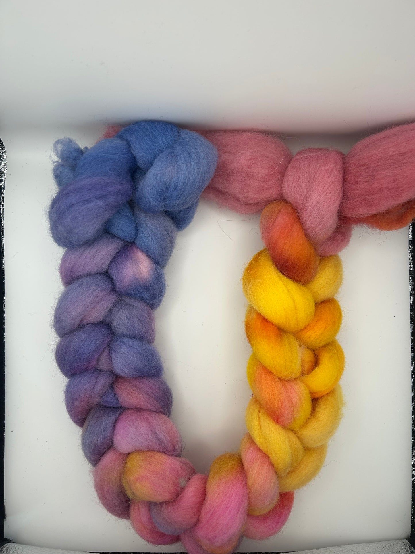 Hand Dyed Falkland Wool Roving for Spinning, Felting (50-100g) |Morning Glory