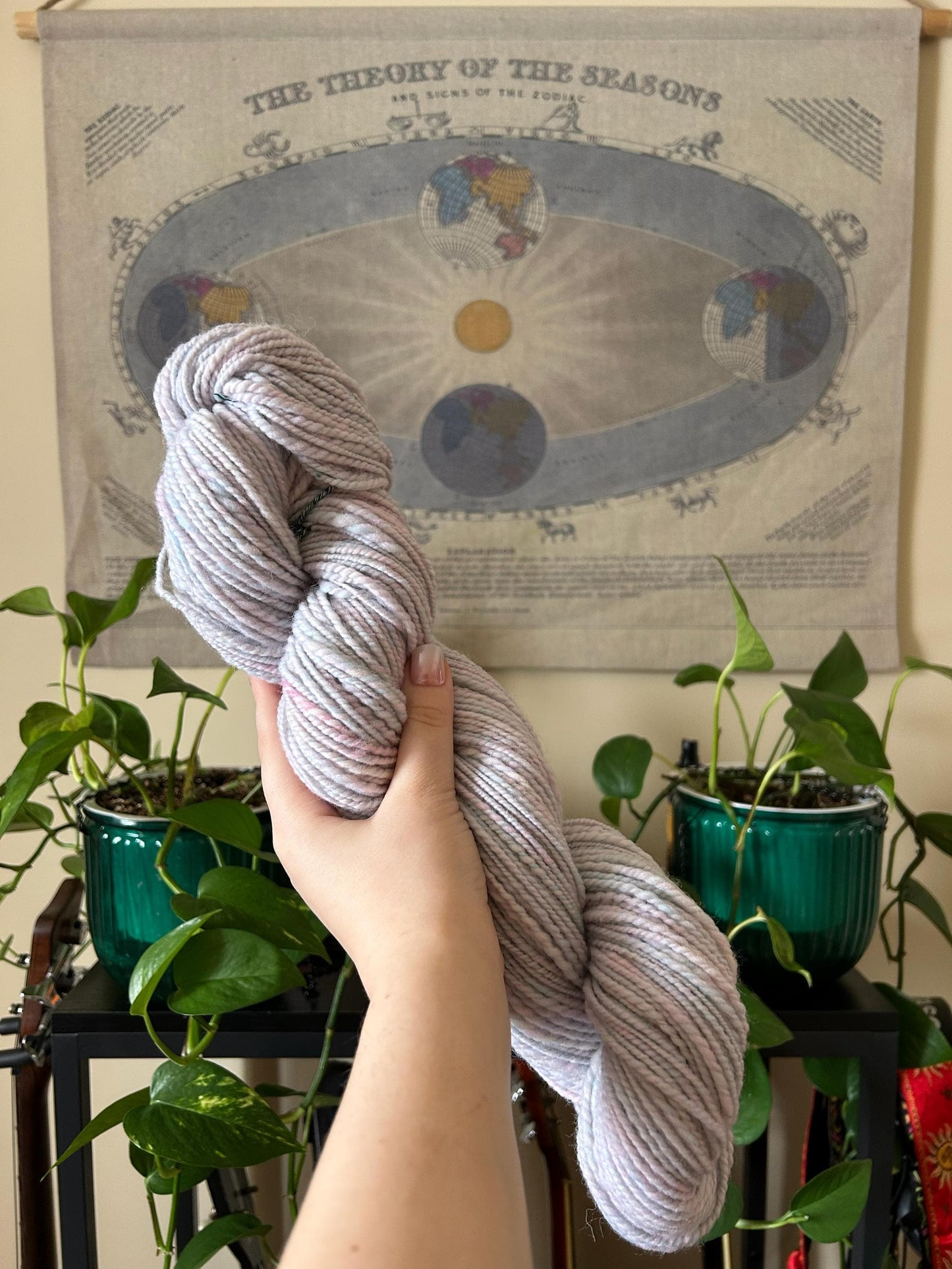 Candy Cloud Corriedale Wool Yarn | Pastel Colors, 170g Hank